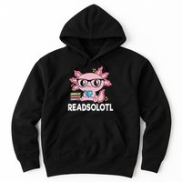 Readsolotl Kawaii Axolotl Book Lover Funny Reading Hoodie