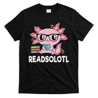 Readsolotl Kawaii Axolotl Book Lover Funny Reading T-Shirt