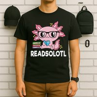 Readsolotl Kawaii Axolotl Book Lover Funny Reading T-Shirt