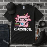Readsolotl Kawaii Axolotl Book Lover Funny Reading Tall T-Shirt
