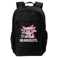 Readsolotl Kawaii Axolotl Book Lover Funny Reading Backpack