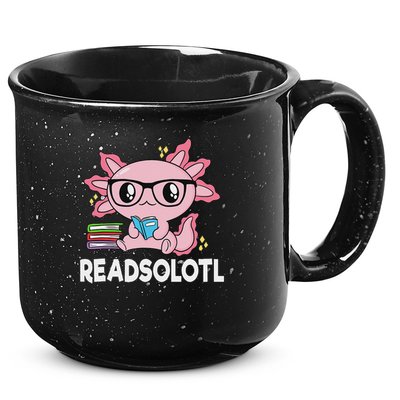 Readsolotl Kawaii Axolotl Book Lover Funny Reading 15oz Campfire Ceramic Mug