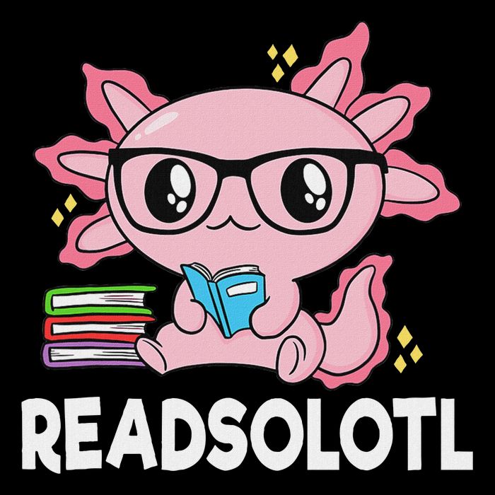 Readsolotl Kawaii Axolotl Book Lover Funny Reading 16 in Basic Backpack