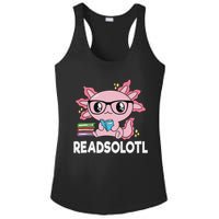 Readsolotl Kawaii Axolotl Book Lover Funny Reading Ladies PosiCharge Competitor Racerback Tank
