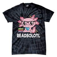 Readsolotl Kawaii Axolotl Book Lover Funny Reading Tie-Dye T-Shirt