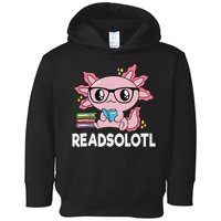 Readsolotl Kawaii Axolotl Book Lover Funny Reading Toddler Hoodie