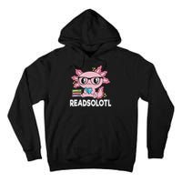 Readsolotl Kawaii Axolotl Book Lover Funny Reading Tall Hoodie