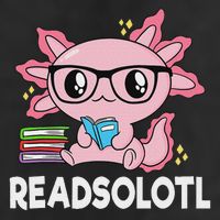 Readsolotl Kawaii Axolotl Book Lover Funny Reading Golf Towel