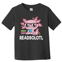 Readsolotl Kawaii Axolotl Book Lover Funny Reading Toddler T-Shirt