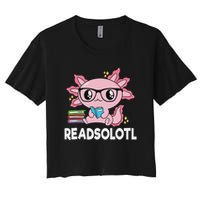 Readsolotl Kawaii Axolotl Book Lover Funny Reading Crop Top