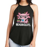 Readsolotl Kawaii Axolotl Book Lover Funny Reading Women's Perfect Tri Rocker Tank