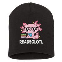 Readsolotl Kawaii Axolotl Book Lover Funny Reading Short Acrylic Beanie