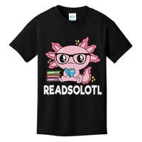 Readsolotl Kawaii Axolotl Book Lover Funny Reading Kids T-Shirt