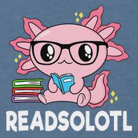 Readsolotl Kawaii Axolotl Book Lover Funny Reading Garment-Dyed Sweatshirt