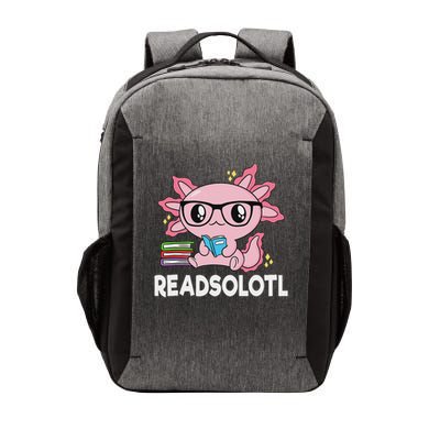 Readsolotl Kawaii Axolotl Book Lover Funny Reading Vector Backpack