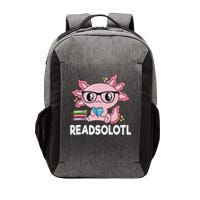 Readsolotl Kawaii Axolotl Book Lover Funny Reading Vector Backpack