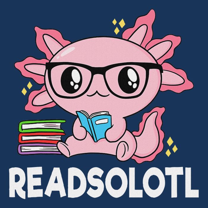 Readsolotl Kawaii Axolotl Book Lover Funny Reading Infant Baby Jersey Bodysuit