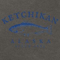 Retro Ketchikan Alaska Fishing Cotton Canvas Backpack
