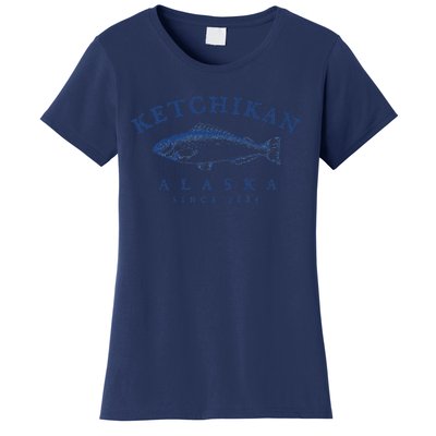 Retro Ketchikan Alaska Fishing Women's T-Shirt