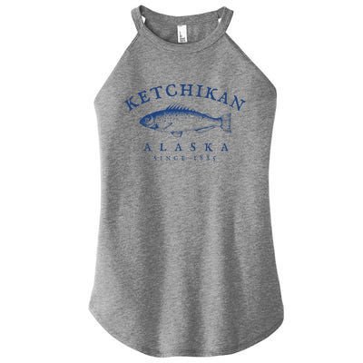 Retro Ketchikan Alaska Fishing Women's Perfect Tri Rocker Tank