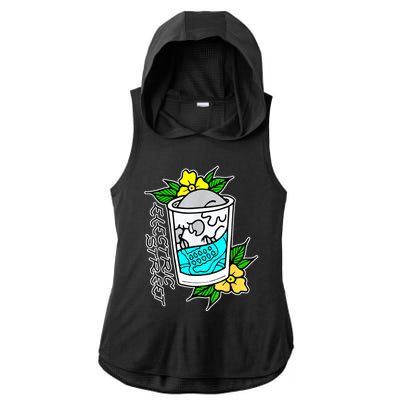 Refreshment Kills American Traditional Tattoo Ladies PosiCharge Tri-Blend Wicking Draft Hoodie Tank