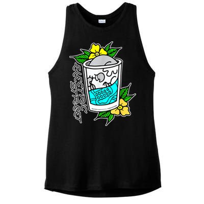 Refreshment Kills American Traditional Tattoo Ladies PosiCharge Tri-Blend Wicking Tank