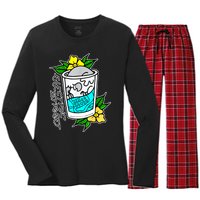 Refreshment Kills American Traditional Tattoo Women's Long Sleeve Flannel Pajama Set 