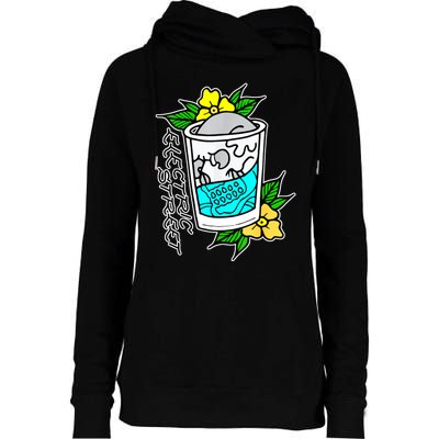 Refreshment Kills American Traditional Tattoo Womens Funnel Neck Pullover Hood