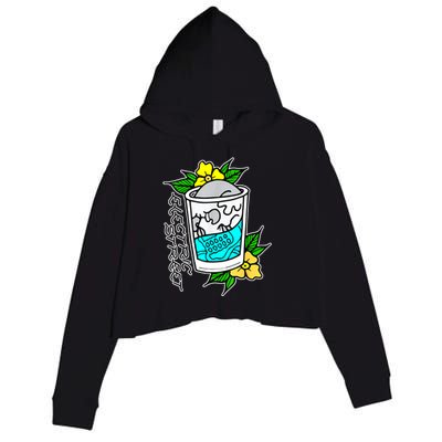 Refreshment Kills American Traditional Tattoo Crop Fleece Hoodie