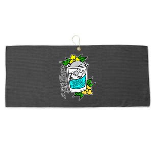 Refreshment Kills American Traditional Tattoo Large Microfiber Waffle Golf Towel