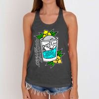 Refreshment Kills American Traditional Tattoo Women's Knotted Racerback Tank