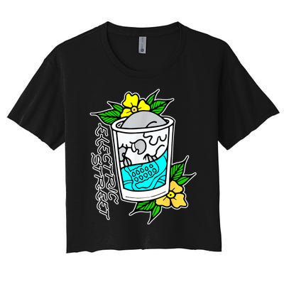 Refreshment Kills American Traditional Tattoo Women's Crop Top Tee