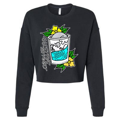 Refreshment Kills American Traditional Tattoo Cropped Pullover Crew