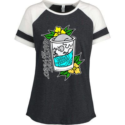 Refreshment Kills American Traditional Tattoo Enza Ladies Jersey Colorblock Tee