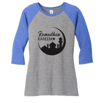 Ramadan Kareem Arabic Ramadan Mubarak Gift Women's Tri-Blend 3/4-Sleeve Raglan Shirt