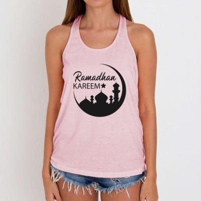 Ramadan Kareem Arabic Ramadan Mubarak Gift Women's Knotted Racerback Tank