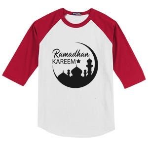 Ramadan Kareem Arabic Ramadan Mubarak Gift Kids Colorblock Raglan Jersey