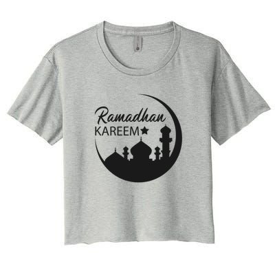 Ramadan Kareem Arabic Ramadan Mubarak Gift Women's Crop Top Tee