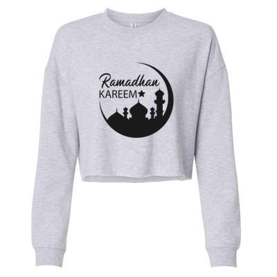 Ramadan Kareem Arabic Ramadan Mubarak Gift Cropped Pullover Crew