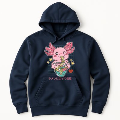 Ramen Kawaii Axolotl Eating Ramen Noodles Anime Hoodie