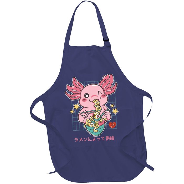 Ramen Kawaii Axolotl Eating Ramen Noodles Anime Apron