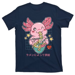 Ramen Kawaii Axolotl Eating Ramen Noodles Anime T-Shirt