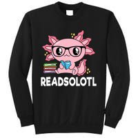 Readsolotl Kawaii Axolotl Book Lover Funny Reading Sweatshirt