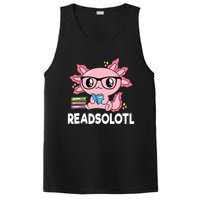 Readsolotl Kawaii Axolotl Book Lover Funny Reading PosiCharge Competitor Tank