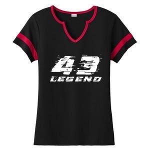 RIP Ken Block 43 Hoonigan Racing Division Legend Racer Ladies Halftime Notch Neck Tee