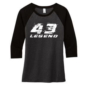 RIP Ken Block 43 Hoonigan Racing Division Legend Racer Women's Tri-Blend 3/4-Sleeve Raglan Shirt