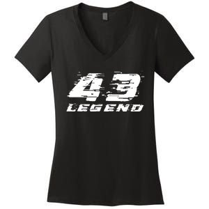 RIP Ken Block 43 Hoonigan Racing Division Legend Racer Women's V-Neck T-Shirt