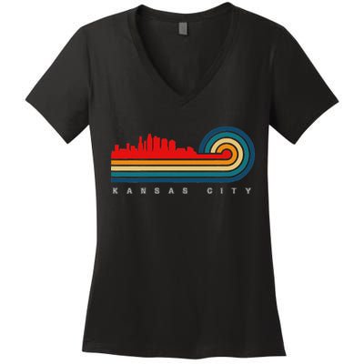 Retro Kansas City Women's V-Neck T-Shirt