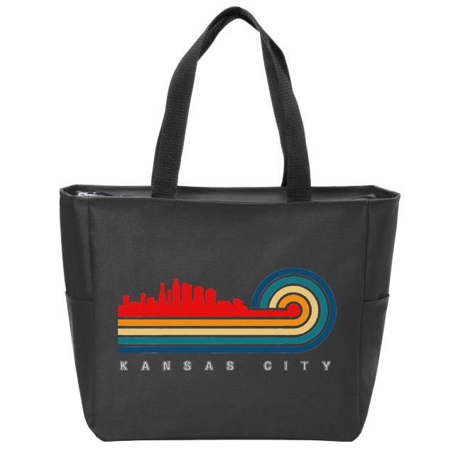 Retro Kansas City Zip Tote Bag