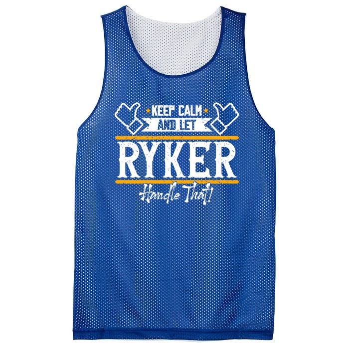 Ryker Keep Calm And Let Ryker Handle That Gift Mesh Reversible Basketball Jersey Tank